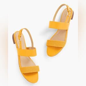 Talbots Keri Braid Sandals Marigold Yellow 11 P232041561